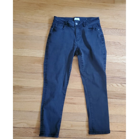 LOFT Denim - Loft Curvy Skinny Crop Jeans Womens 8 Black Denim Stretch Casual Pants Capsule
